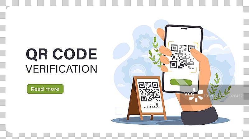智能手机上的二维码验证与缩短链接图片素材