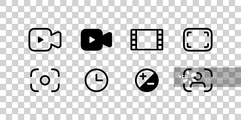 视频拍摄图标 移动图标 可缩放图片素材