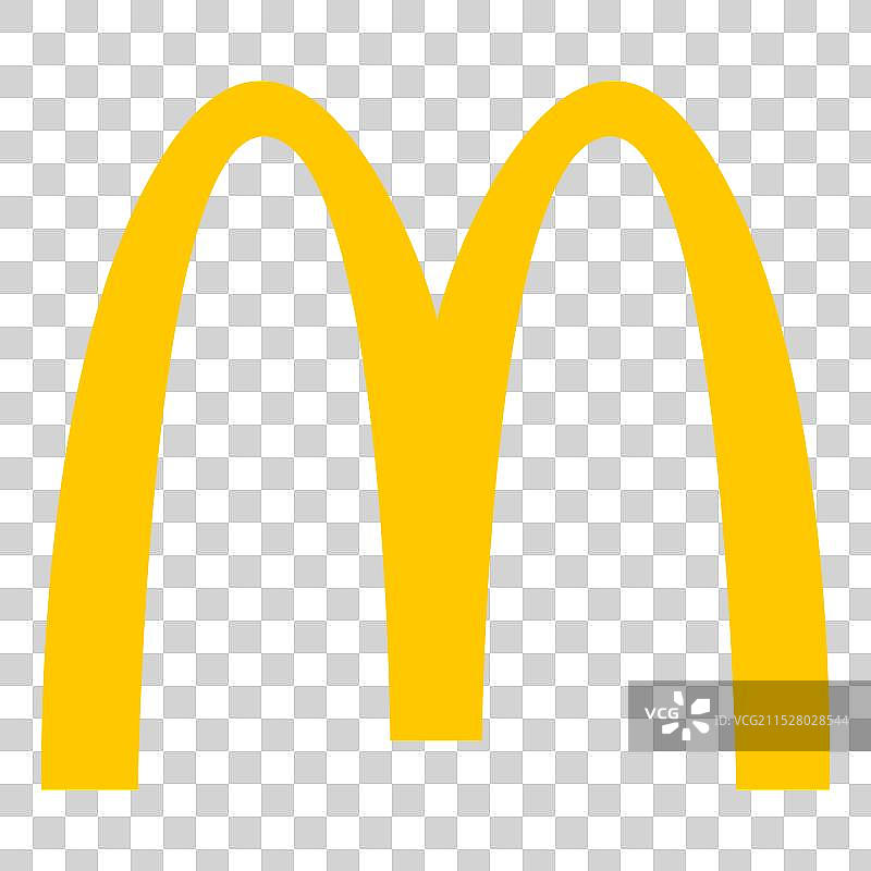 红色背景上的麦当劳标志图片素材