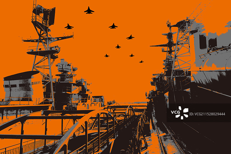 《东方欲晓》丝网版画图片素材