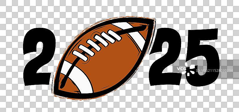 20254年快乐，新年与美式橄榄球相伴图片素材