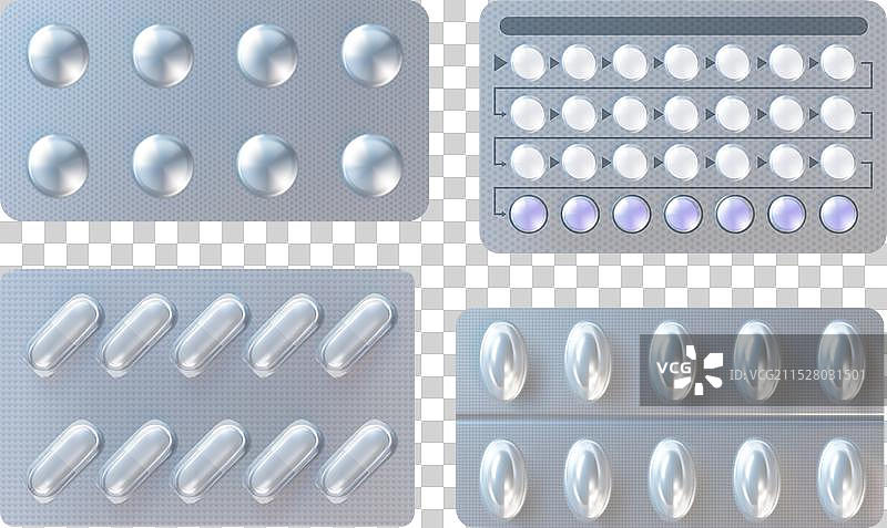 3D药片泡罩模型套件图片素材