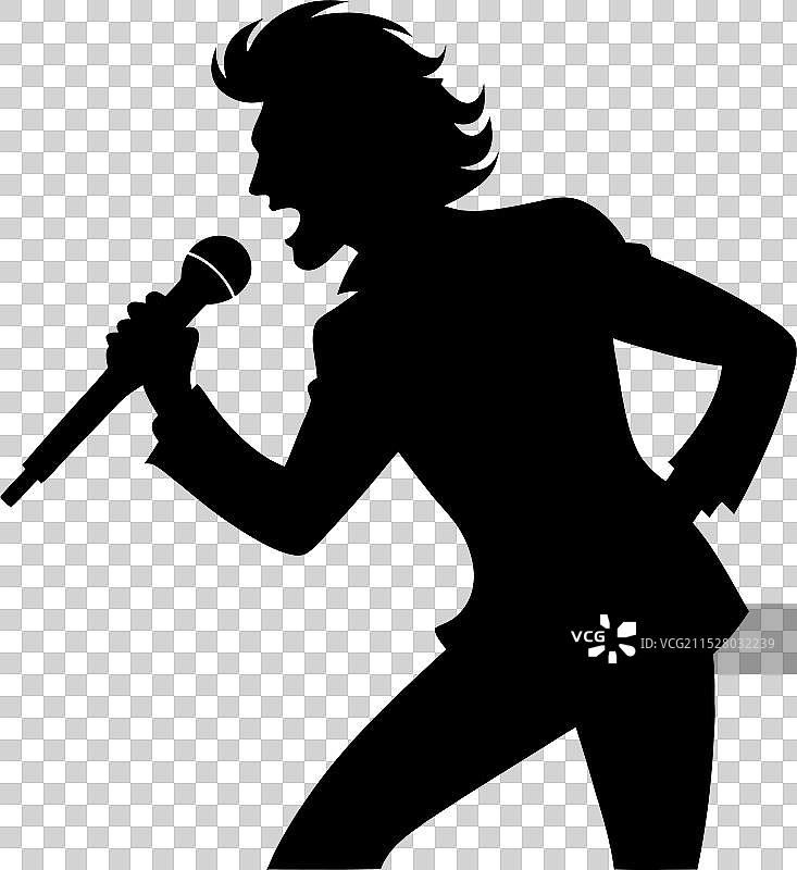 歌手剪影 5图片素材