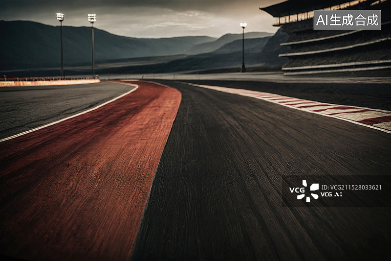【AI数字艺术】赛车跑道的激情瞬间图片素材