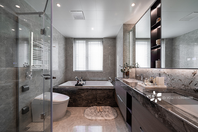 高档住宅卫生间浴室图片素材