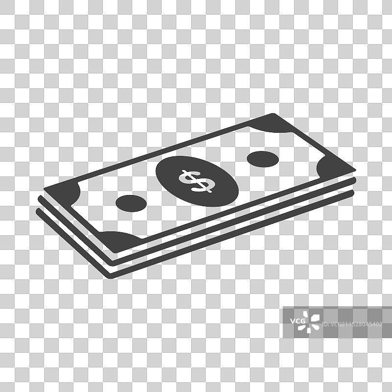 钞票现金堆叠美元图标货币图片素材