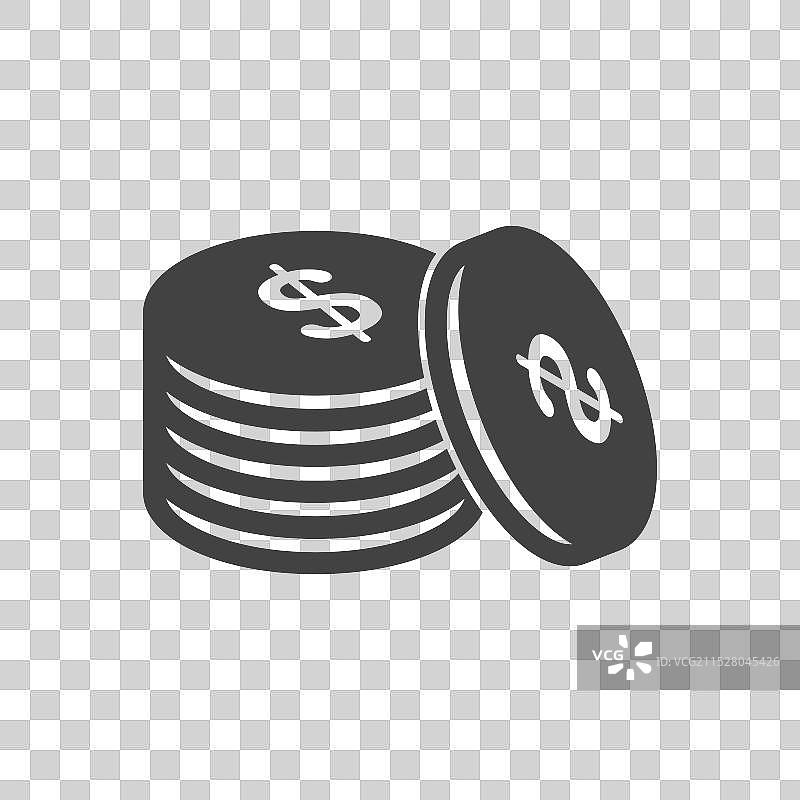 美元分币图标 单个硬币 一分设计图片素材