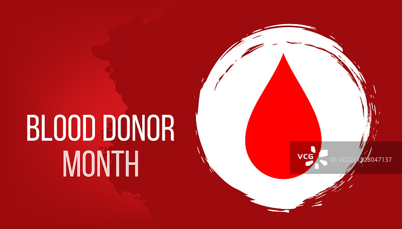 国家献血者月概念横幅图片素材