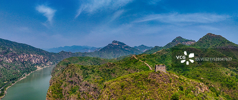 鹿皮关长城 密云 石城镇 龙云山 黑龙潭 航拍图片素材