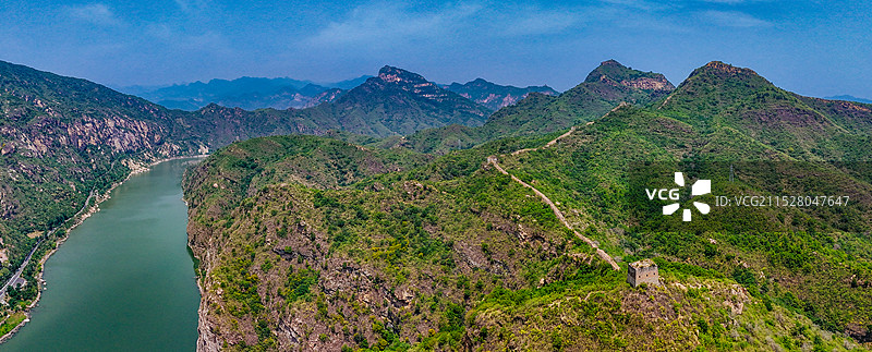 鹿皮关长城 密云 石城镇 龙云山 黑龙潭 航拍图片素材