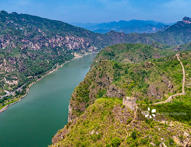 鹿皮关长城 密云 石城镇 龙云山 黑龙潭 航拍图片素材