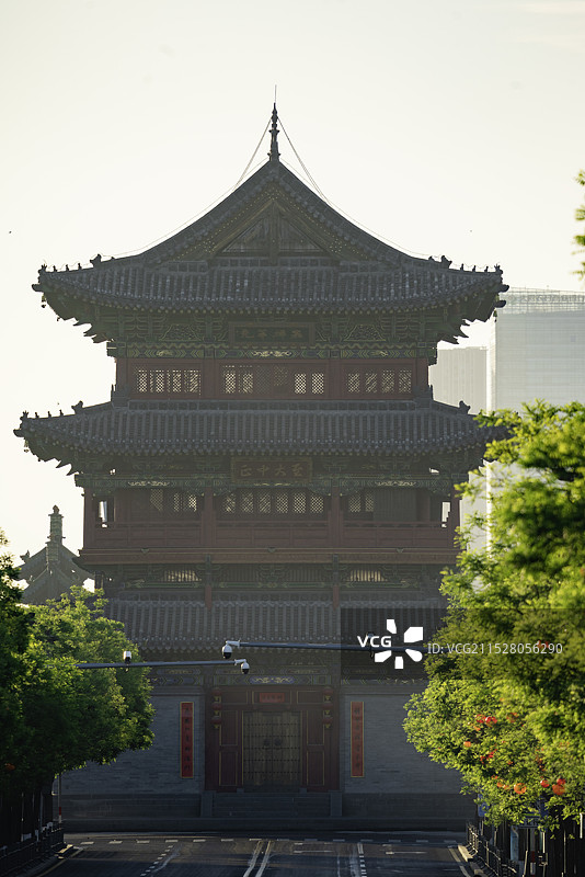 大同鼓楼晨景图片素材