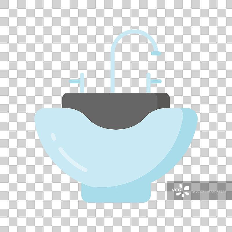 时尚的洗手盆理发店配件设计图片素材