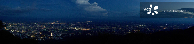 远眺清迈全景图片素材