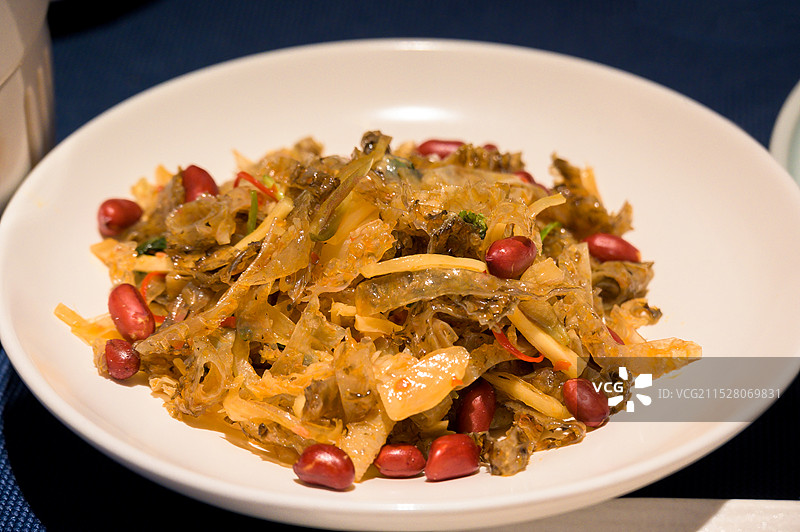 广东顺德凉拌鱼皮图片素材