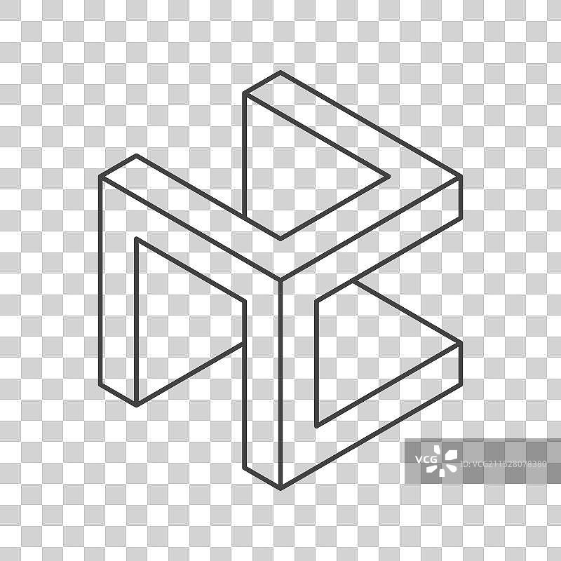 立方体标志几何设计单色方块图片素材