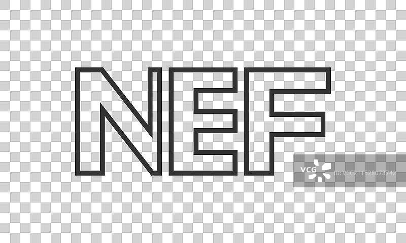 强大而现代的NEF标志设计模板图片素材