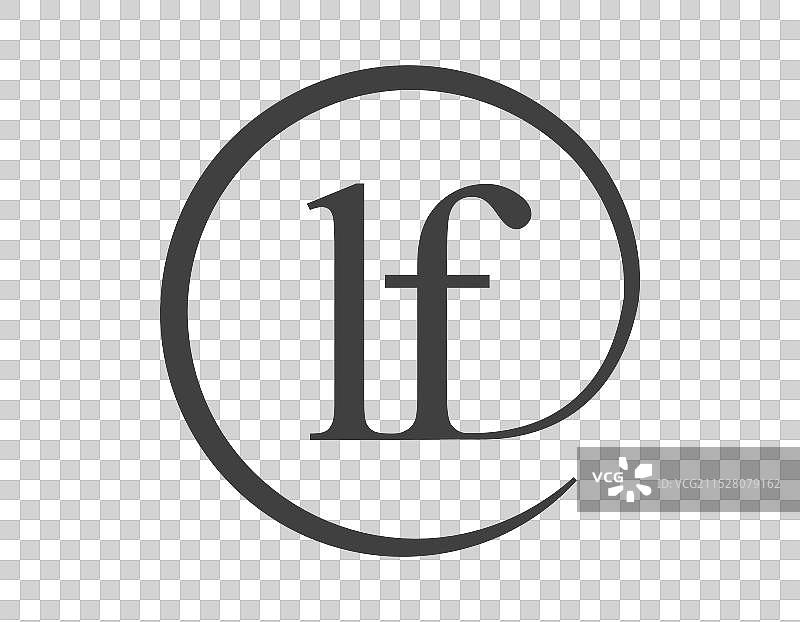 两个字母组成的圆形logo，带有电子邮件元素图片素材