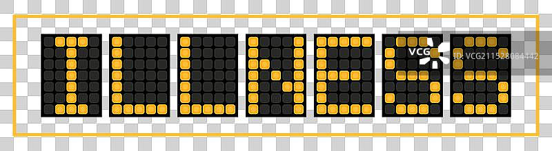 黑色背景上的橙色LED横幅，字样为“疾病”图片素材
