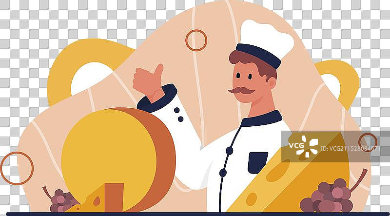 食品的奶酪生产检查图片素材