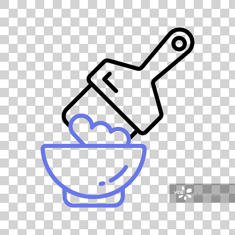 碗中奶油刷的发型概念图标图片素材