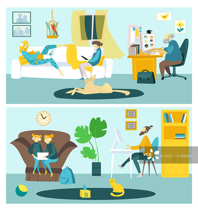 在线教育中的计算机概念图片素材