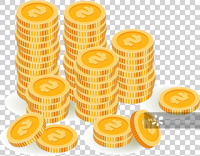 一堆堆的英镑金币图片素材