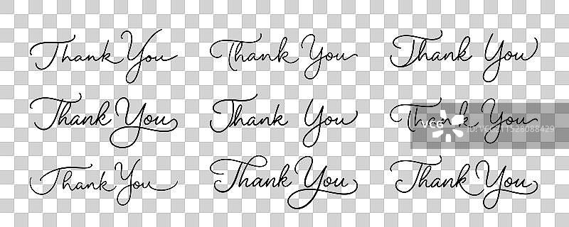 一套复古风格的感谢信件图片素材