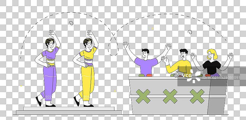 才艺表演概念：身穿传统服装的女性图片素材