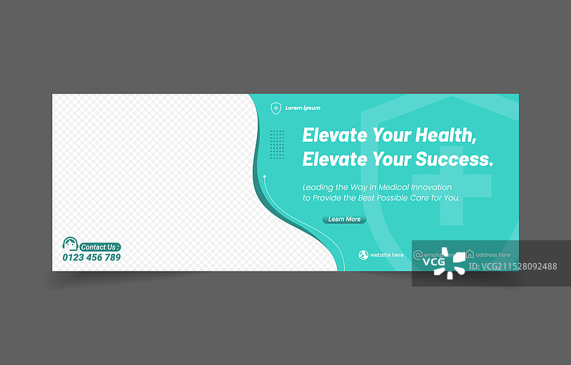 健康保险社交媒体横幅图片素材