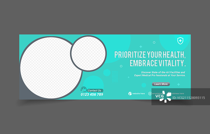 健康保险社交媒体横幅图片素材