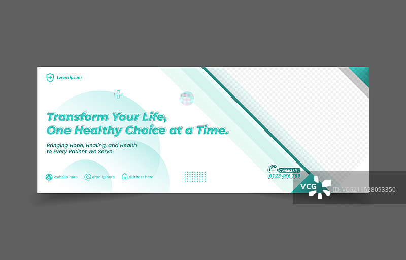 健康保险社交媒体横幅图片素材