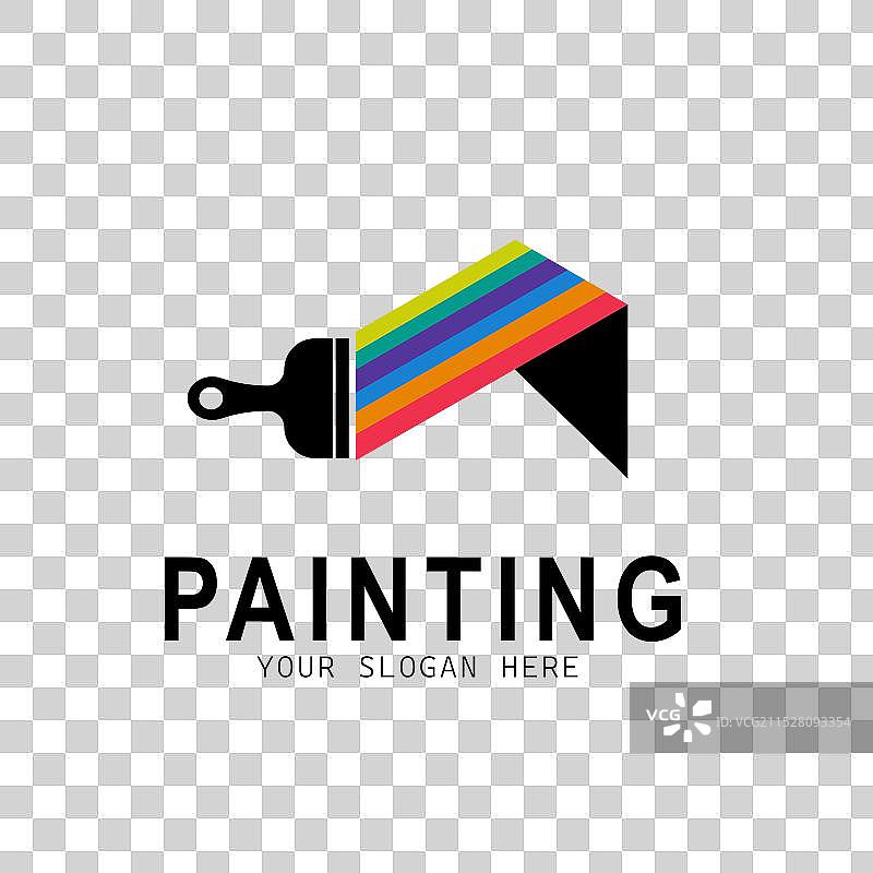 画笔绘制的彩虹标志代表着图片素材