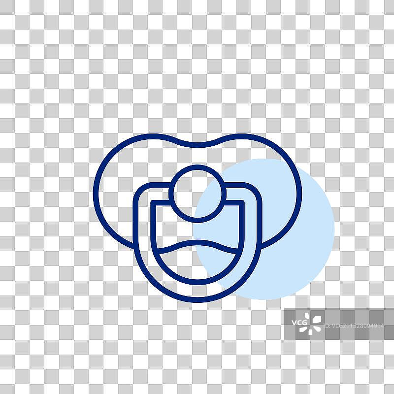 婴儿安抚奶嘴，婴儿舒适与护理像素图图片素材