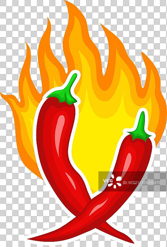 火辣辣的辣椒展示其辛辣的味道图片素材