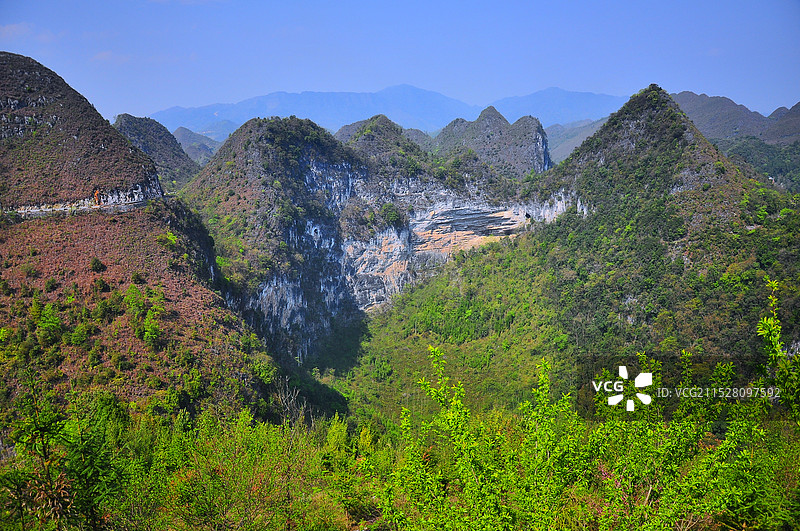百色乐业大石围天坑群景区图片素材