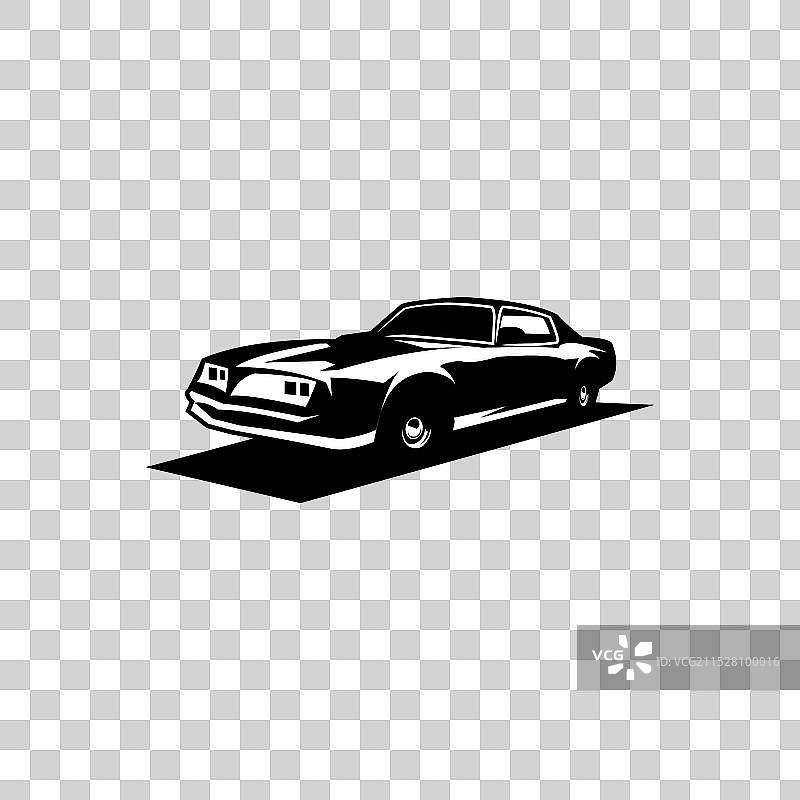 孤立的1977年庞蒂克汽车图片素材