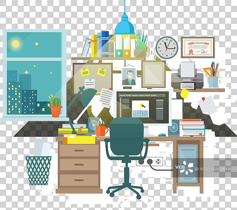 房间里的工作空间图片素材