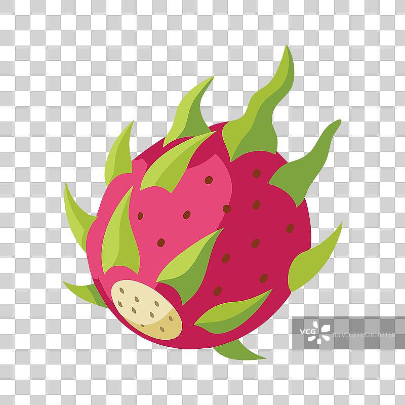 白色背景上的火龙果图片素材