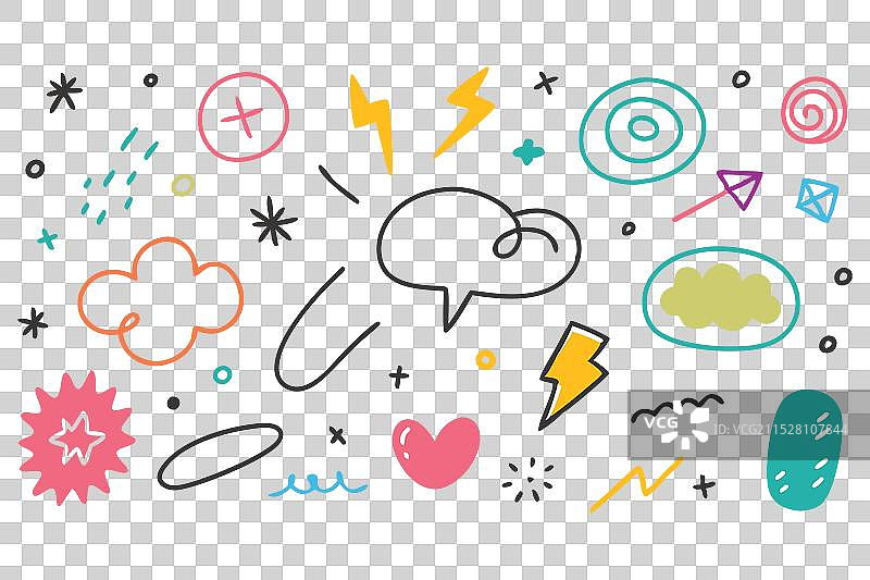 手绘按摩阵列的集合图片素材