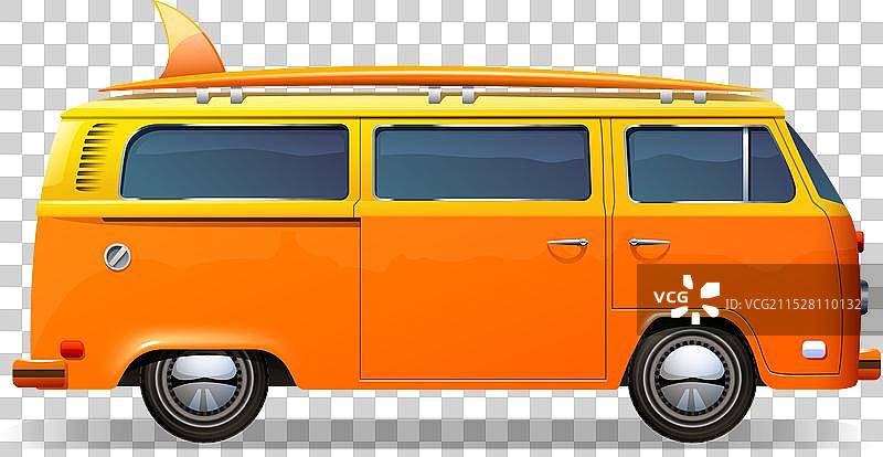 冲浪巴士 真实感图片素材