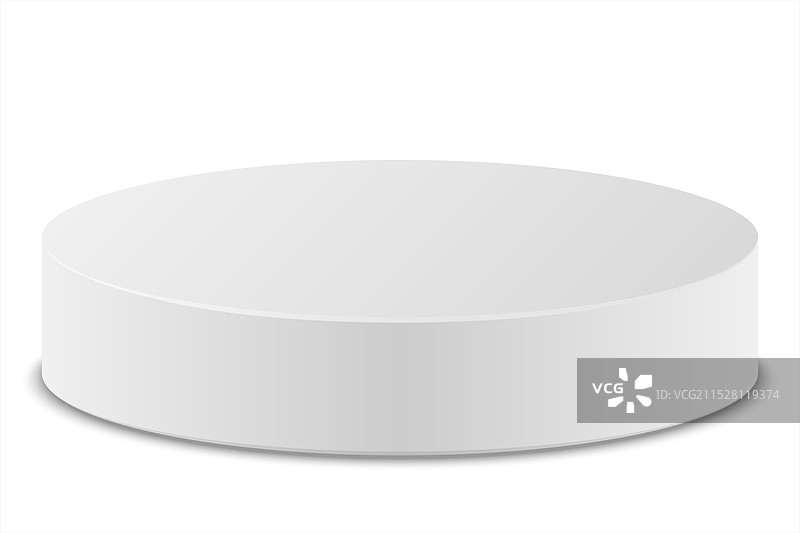空白白色圆形讲台，带有阴影效果图片素材