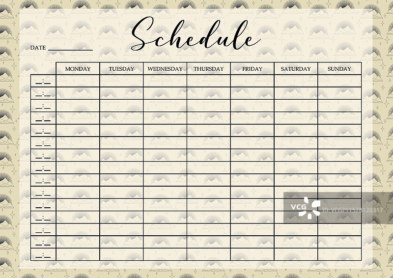 学校日程规划模板，米色背景图片素材