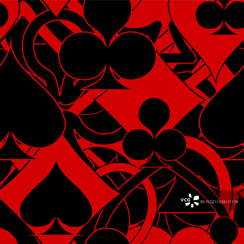 抽象的黑色和红色无缝图案图片素材