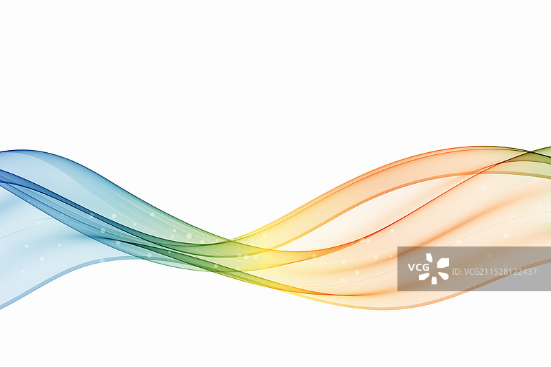 彩虹色的波浪透明线条流动图片素材