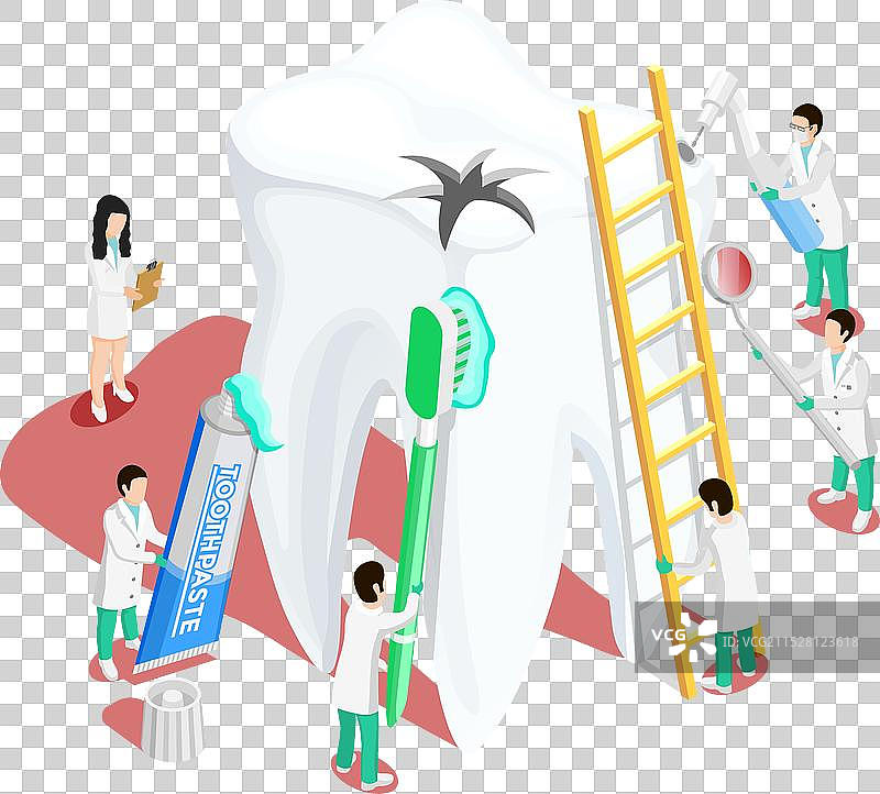 医学牙科等距模板图片素材