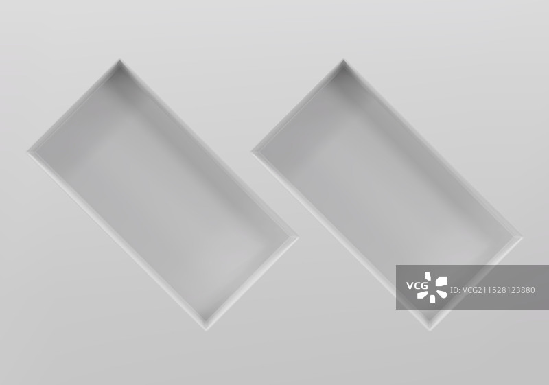 白色墙壁上的空置壁龛或架子3D模型图片素材