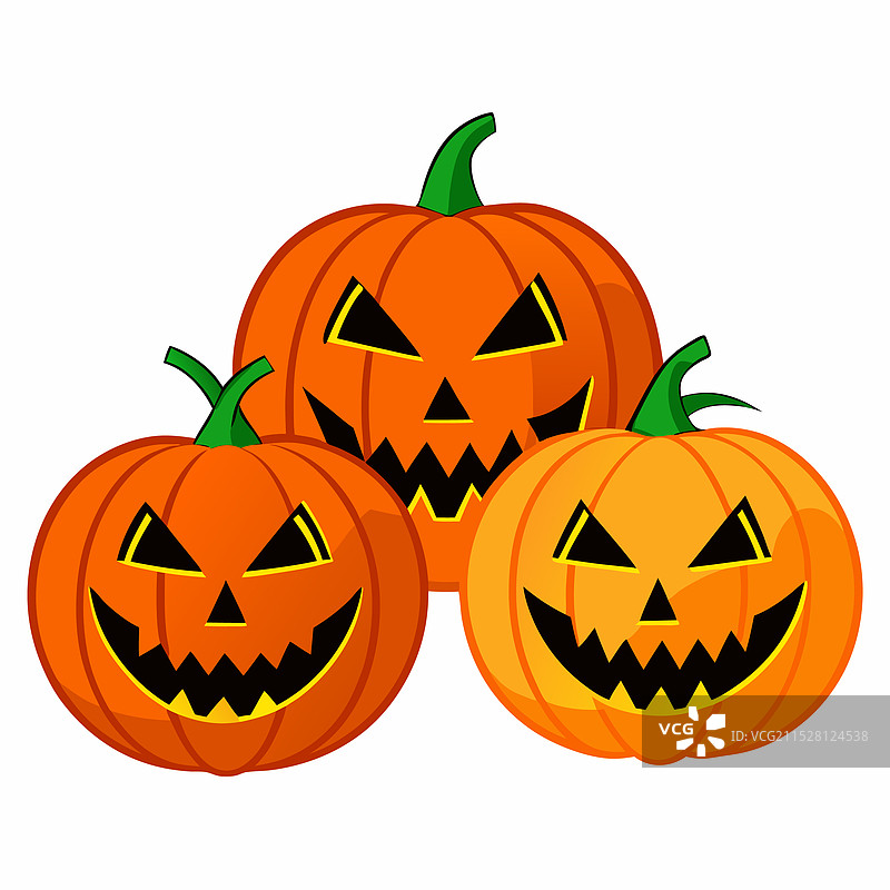 万圣节南瓜面孔艺术用于恐怖设计图片素材