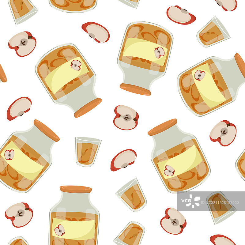 五彩缤纷的无缝图案与自制罐头图片素材