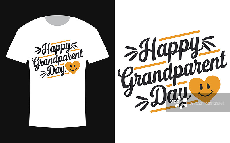 祖父母节特别T恤设计图片素材